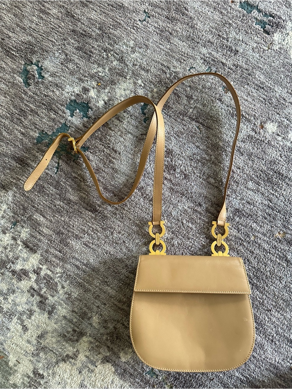 Salvatore Ferragamo Mini Tan Leather  Bag